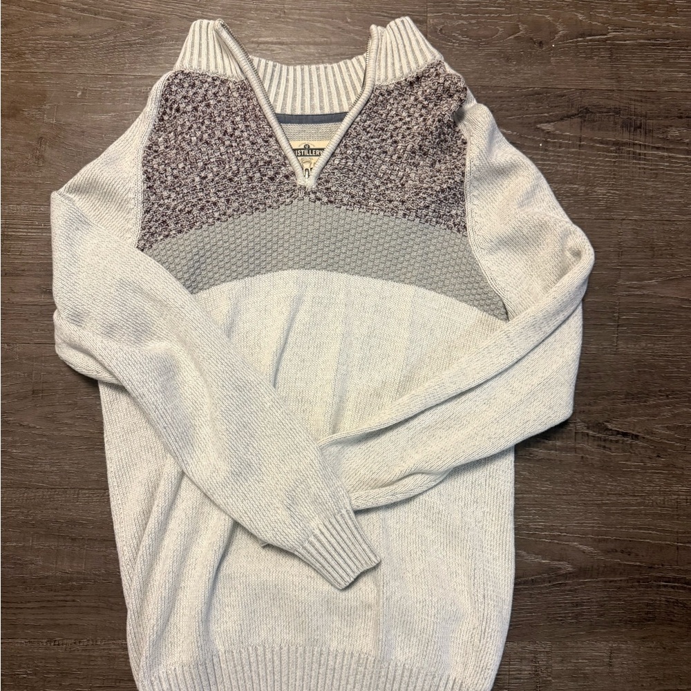 Cozy Gray and Cream UNISEX Sweater